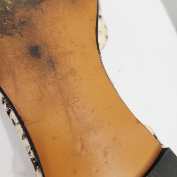 Coach Pointed Toe Slip On Flats Women Snake Print Logo Shoes Career Sz 7.5B - Picture 10 of 10